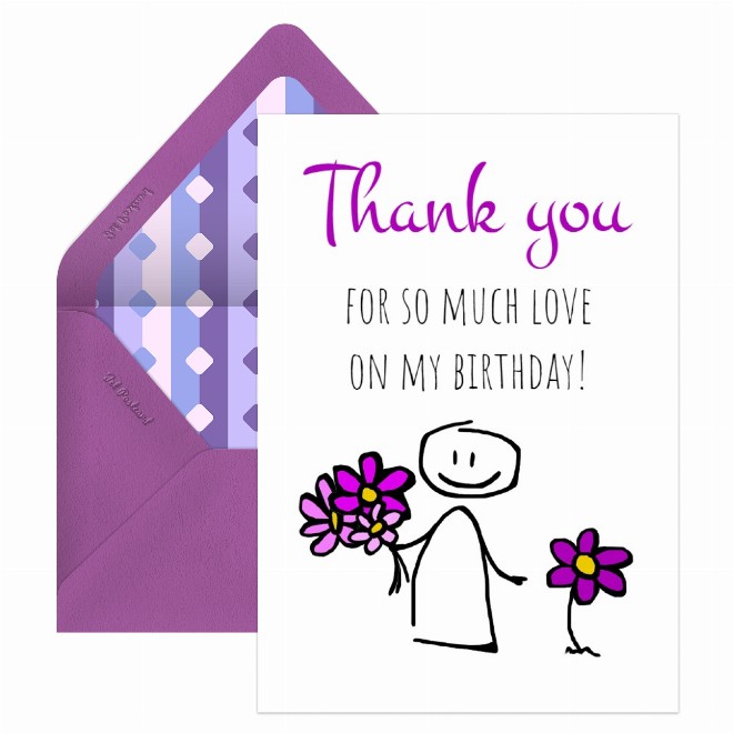 birthday thank you Postcard