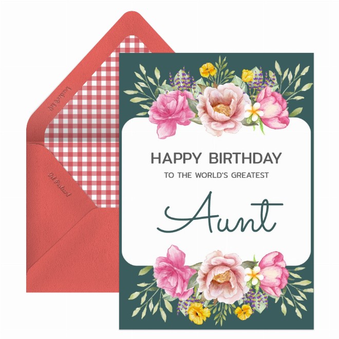 birthday  for aunt Postcard