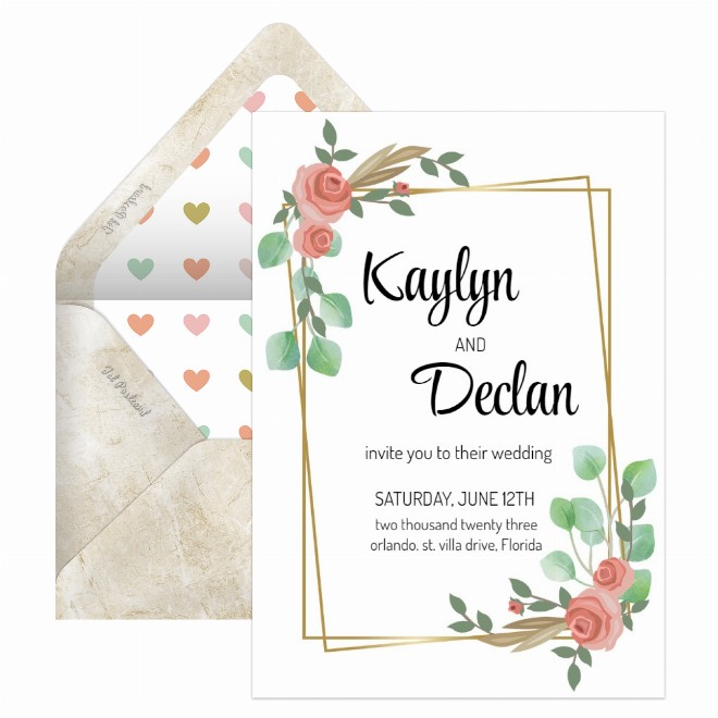 floral wedding invitation Card