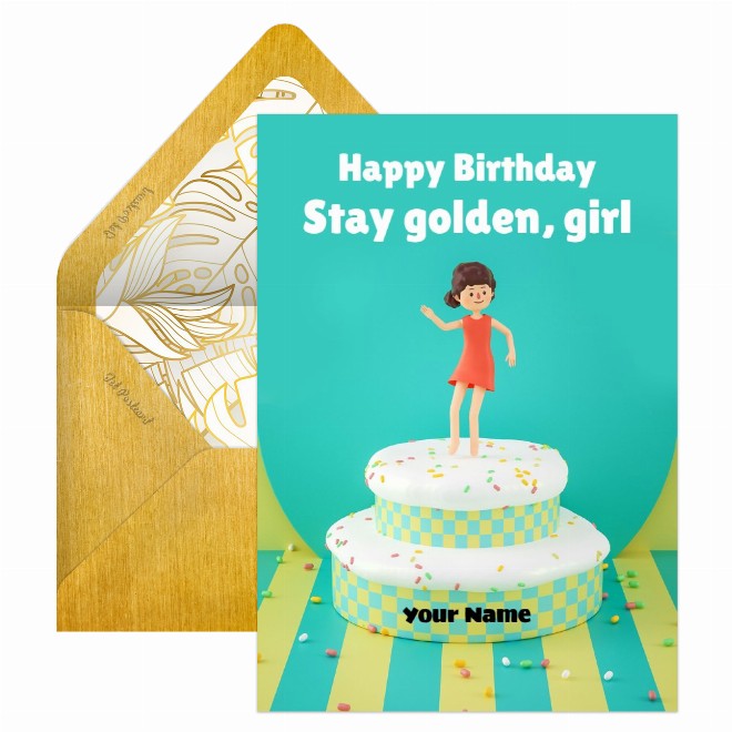 golden girl birthday Postcard