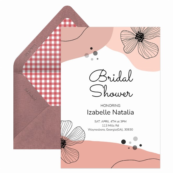 pink bridal shower Postcard