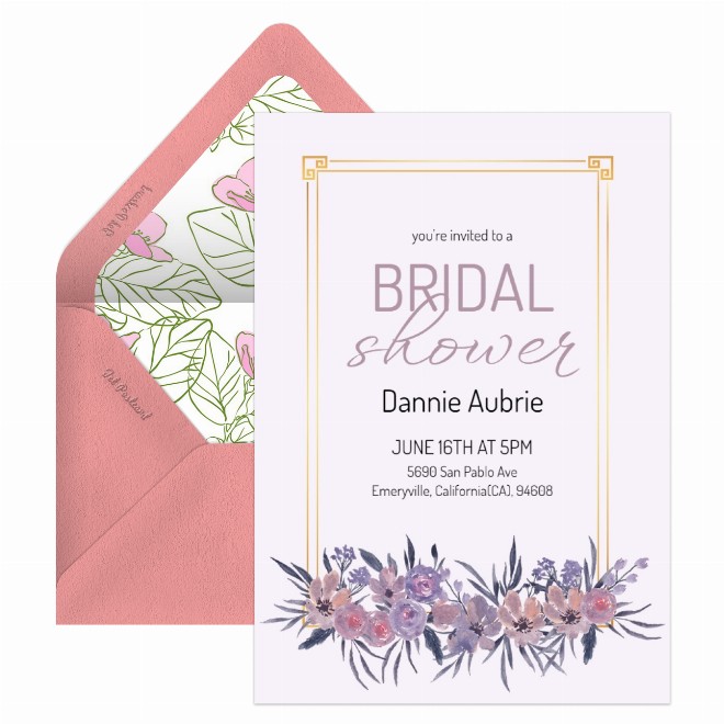 purple bridal shower Postcard