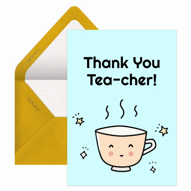 thank you tea-cher Postcard